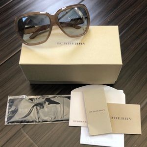 Taupe/“Sepia” Burberry Brand sunglasses.